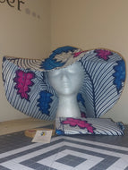 Pink and Blue Floppy Hat with Wristlet